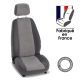 Housse siège chauffeur utilitaire sur mesure pour PEUGEOT PARTNER III standard - 3 places (De 11/2018 à ...) Alcan anthracite et gris