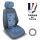 Housses auto sur mesure pour FORD S-MAX III (De 01/2016 à ...) Baccaragris et bleu - 7 places