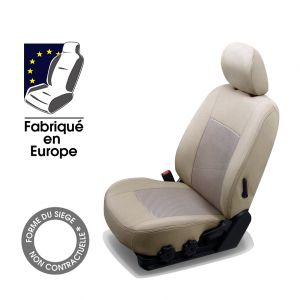 Housses de siège auto sur mesure pour FIAT ULYSSE (1) - 7 Places (De 02/1995 à 07/2002) Damier beige