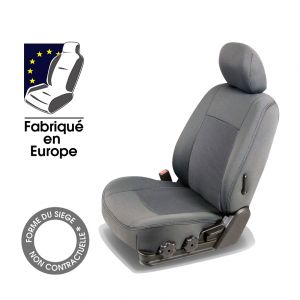 Housses de siège auto sur mesure pour FORD C-MAX I (De 01/2003 à 09/2010) Damier gris