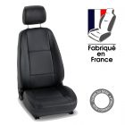Housses de siège auto sur mesure FIAT 500C Electrique (Fiat 500 Cabriolet) (09/2020 à ...) Simili cuir noir
