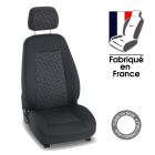 Housses de siège auto sur mesure FIAT 500C Electrique (Fiat 500 Cabriolet) (09/2020 à ...) Style noir