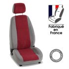 Housses de sièges avant sur mesure FIAT FREEMONT (De 01/2011 à 12/2016) Alcan gris et rouge