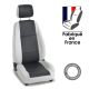 Housses de sièges avant sur mesure FIAT PANDA III (De 02/2012 à ...) Tuning blanc et noir