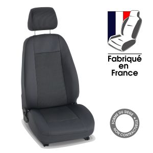 Housses siège auto sur mesure pour FIAT ULYSSE (1) - 7 Places (De 02/1995 à 07/2002) gris et gris Amélio - 7 sièges
