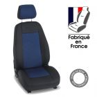 Housses siège auto sur mesure pour FIAT ULYSSE (2) - 7 Places (De 08/2002 à ...) noir et bleu Amélio - 7 sièges