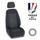 Housses siège auto sur mesure pour RENAULT SCENIC 4 (GRAND) - 7 places (De 01/2017 à 12/2023) noir et gris Amélio - 7 sièges