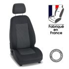 Housses siège auto sur mesure pour FIAT ULYSSE (2) - 7 Places (De 08/2002 à ...) noir et gris Amélio - 7 sièges