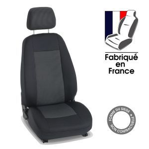 Housses sur mesure pour utilitaire VOLKSWAGEN MULTIVAN T5 (De 07/2003 à 12/2014) 2 places Amélio noir et gris