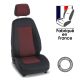 Housses sur mesure pour utilitaire PEUGEOT PARTNER I Utilitaire - 3 places (De 01/1996 à 04/2008) 3 places Amélio noir et rouge