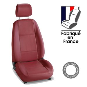 Housses sur mesure utilitaire CITROEN SPACETOURER M (De 09/2016 à ...) 6 places Simili cuir rouge