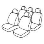 VOLKSWAGEN CADDY - MAXI CADDY VOLKSWAGEN MAXI CADDY - 5 places (De 06/2004 à ...) sur mesure 2 Housses pour sièges avant + Housses pour les 3 sièges arrières