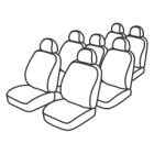 KIA CARNIVAL 1 (De 12/1999 à 05/2006) sur mesure 2 Housses pour sièges avant + Housses pour les 5 sièges arrières